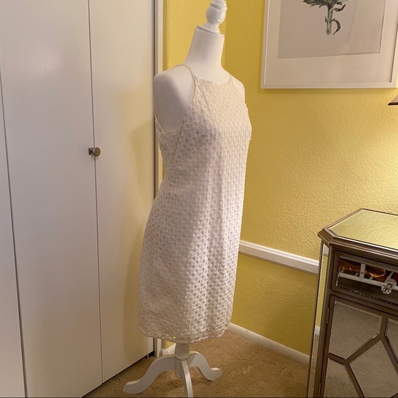 White House black Market white lace dress sz 6 - Picture 2 of 8